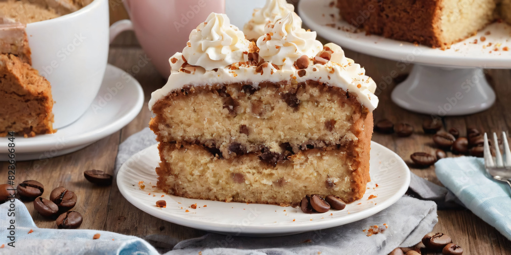 Symbols of birthday celebration. Birthday Cake. Coffee Cake Craze cake. Symbols of birthday celebration. Birthday Cake. Coffee Cake Craze cake.