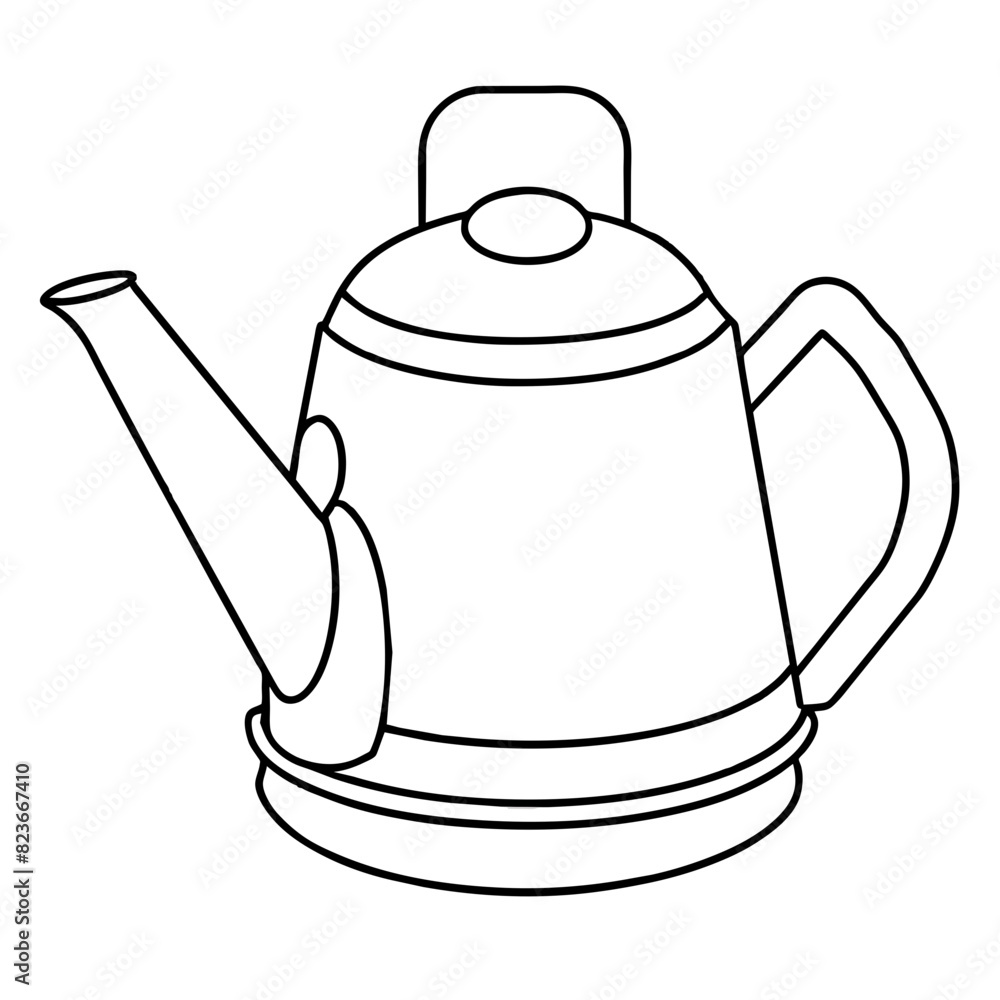 Obraz premium teapot isolated on white vector illustration icon