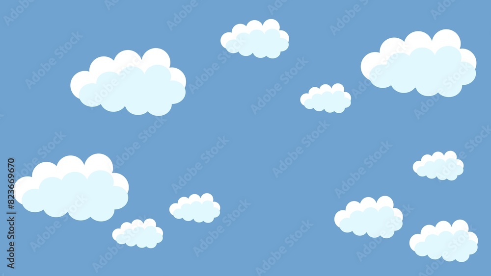 background illustration of clouds in the blue sky background illustration of clouds in the blue sky