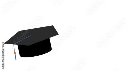 Graduation day background illustration with graduation cap 