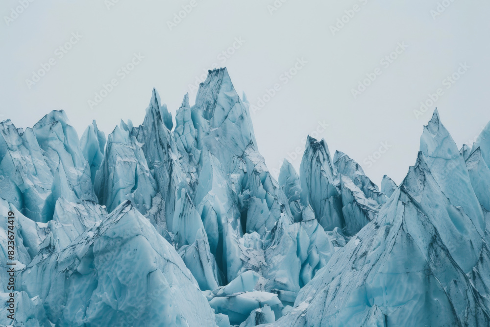 A large mountain covered in ice and snow