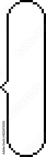 8bit retro game pixel speech bubble balloon icon sticker memo keyword planner text box banner, flat png transparent element design