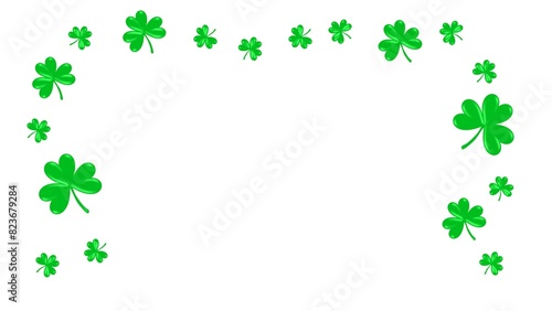 Saint Patrick's Day background illustration with shamrock illustration