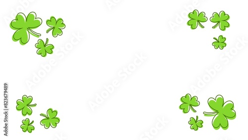 Saint Patrick s Day background illustration with shamrock illustration