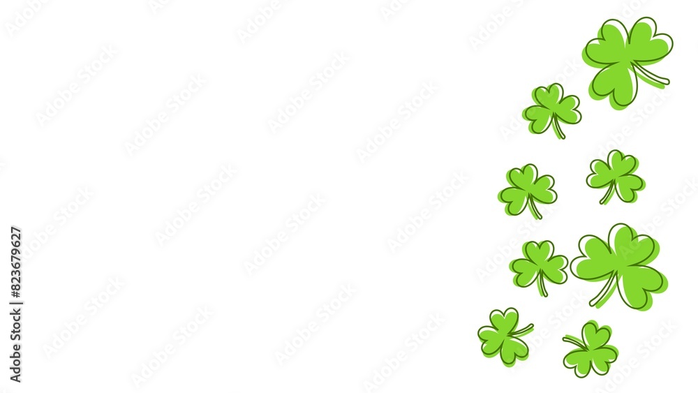 Saint Patrick's Day background illustration with shamrock illustration and copy space Saint Patrick's Day background illustration with shamrock illustration and copy space