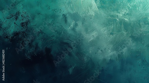 rich dark green and blue gradient with grainy texture creating moody abstract background for wide banner design digital illustration photo