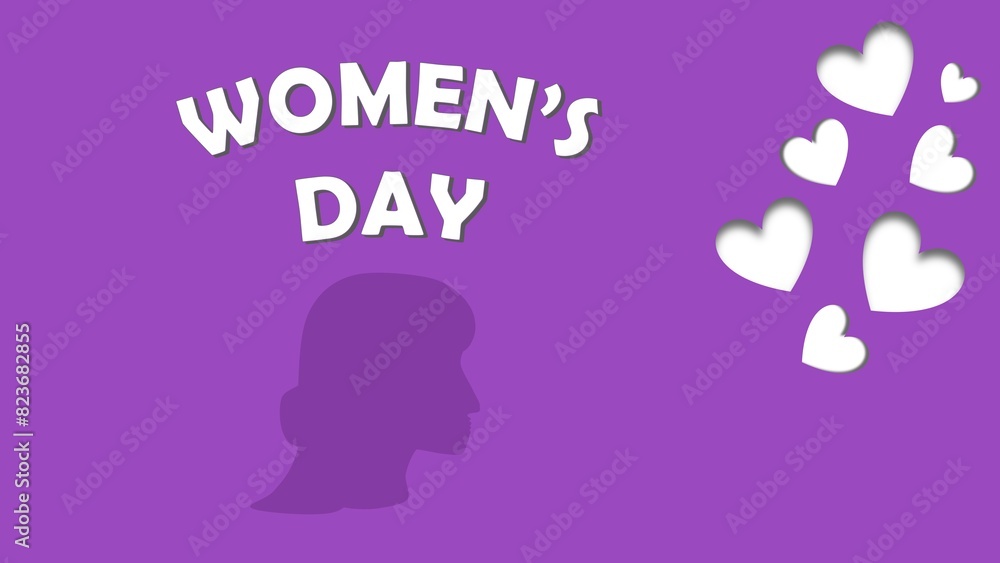 illustration and typography of International Women's Day