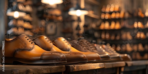 Focus on artisan techniques and craftsmanship in shoe repair and restoration. Concept Shoe Repair Techniques, Artisan Craftsmanship, Footwear Restoration, Handcrafted Shoes, Quality Shoemaking photo