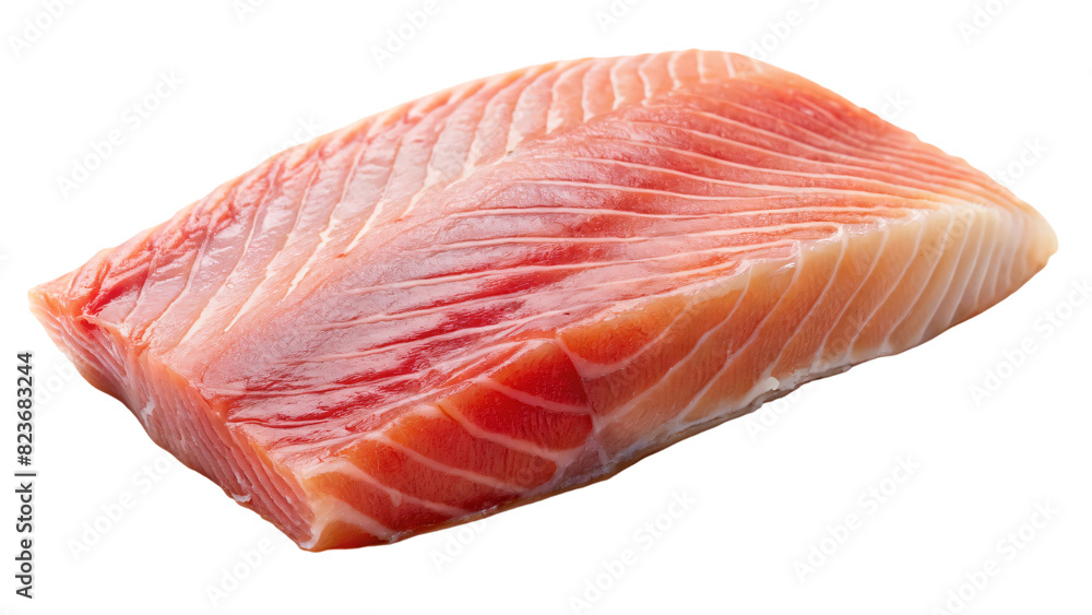 A close-up of a fresh, raw fish fillet for a healthy and delicious meal A close-up of a fresh, raw fish fillet for a healthy and delicious meal
