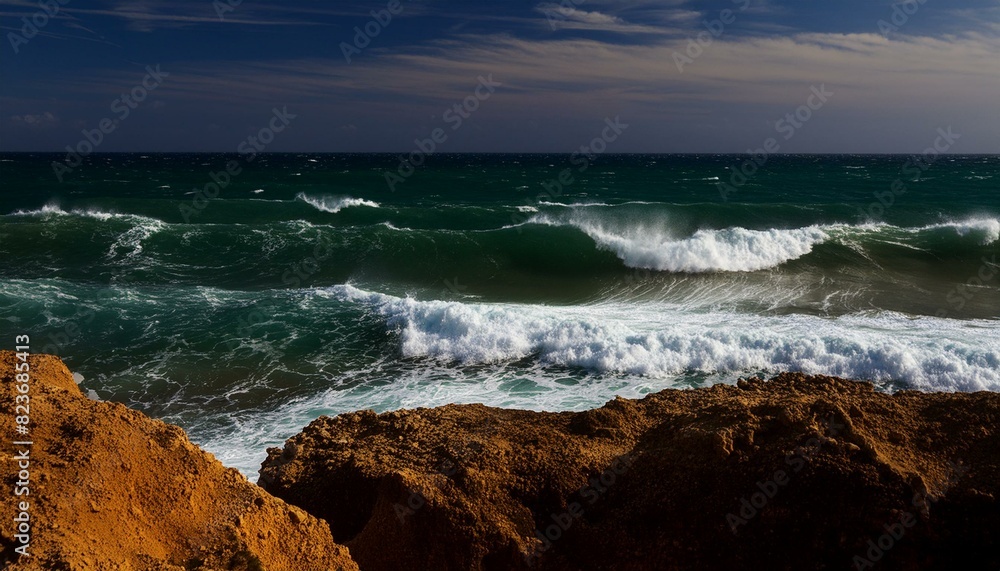 restless mediterranean sea background shot restless mediterranean sea background shot