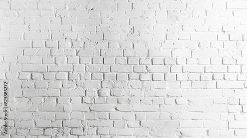 A white brick wall with a few black spots