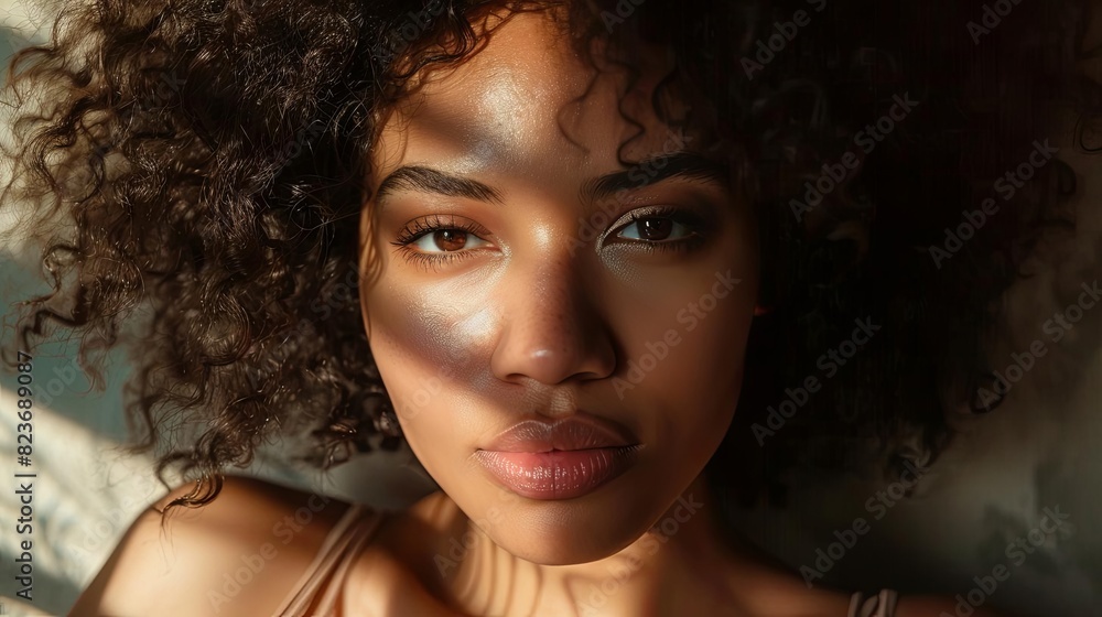 strong shadows on attractive mixed race black african american female model editorial image strong shadows on attractive mixed race black african american female model editorial image