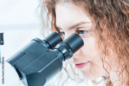 female student in vertebrate biology laboratory