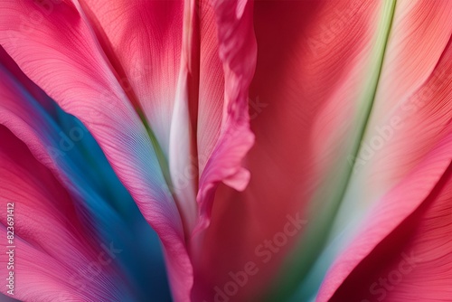 Close-up of Gladiolus Petal, Color Gradients, Fine Lines, Macro Photography, Floral Details, Vibrant Pink, purple and Orange Flower, High Resolution