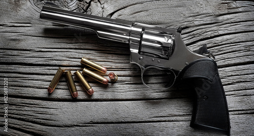 Canvastavla Handguns Pistols on Old Wood Weapons for Self Defense