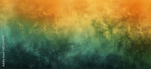 A soft, abstract gradient blending warm orange and cool green hues, creating a tranquil, textured backdrop. The image evokes a sense of calm and is ideal for nature-inspired or artistic themes