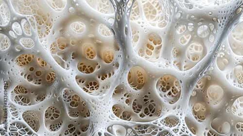 intricate mycelium network enveloping mushroom stem base microscopic fungal thread tapestry abstract nature photography