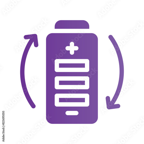 recycle flat gradient icon