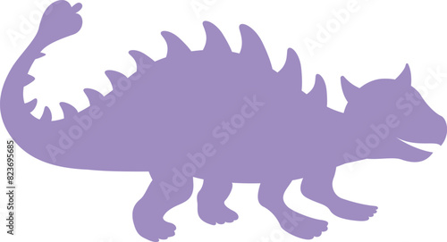 Ankylosaurus  silhouette. Vector illustration