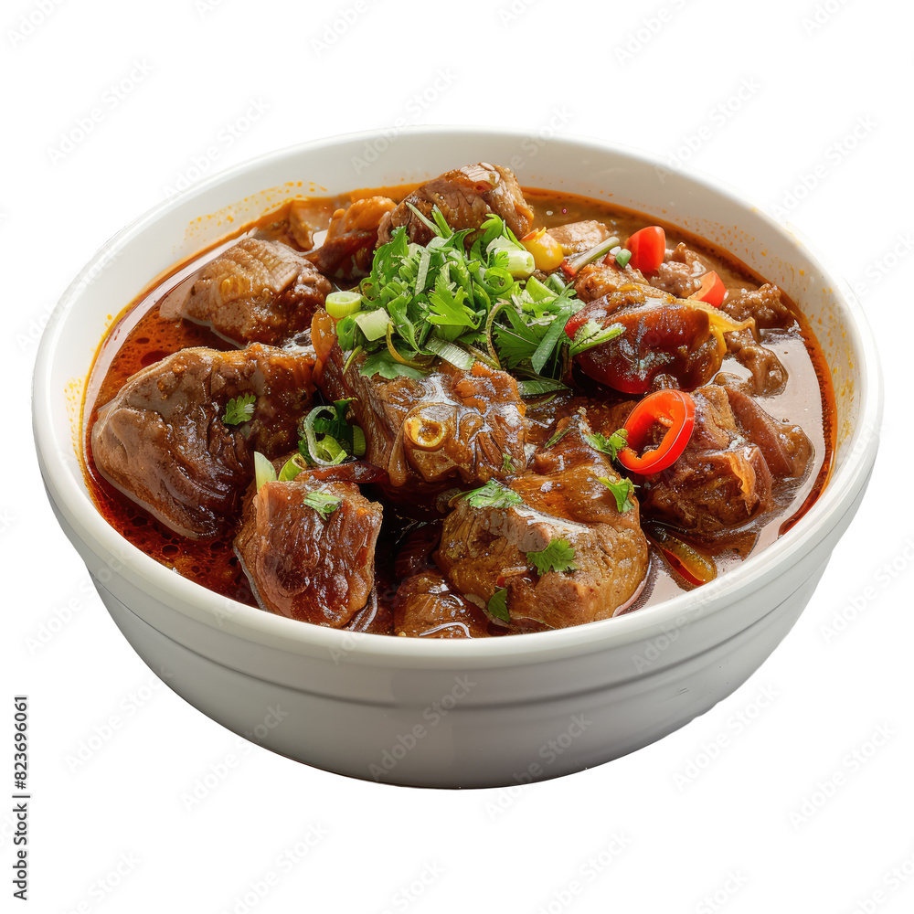 Semur, Indonesian meat stew cutout png isolated on white or transparent background
Semur, Indonesian meat stew cutout png isolated on white or transparent background