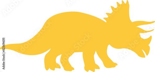 Parasaurolophus  silhouette. Vector illustration