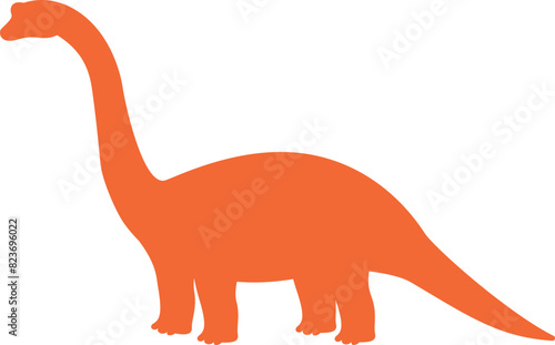 Apatosaurus silhouette. Vector illustration