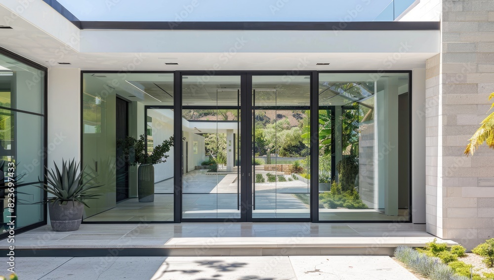 Luxury Home Facade with Garden Design Luxury Home Facade with Garden Design