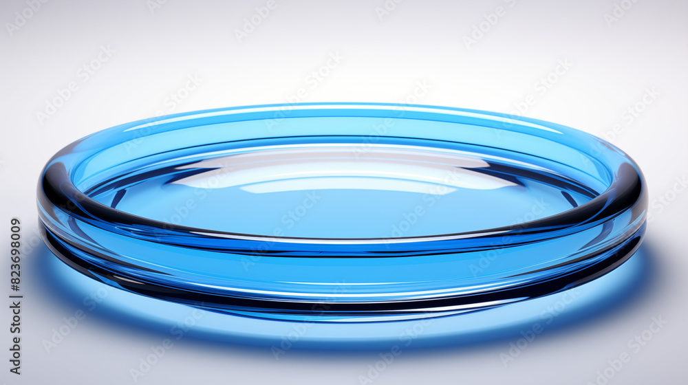 blue circle glass of water isolated on white background blue circle glass of water isolated on white background