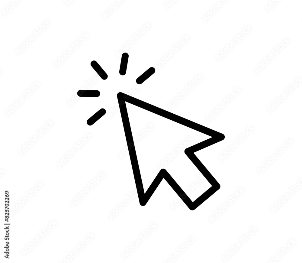 Cursor icon. Click line cursor vector symbol. Computer mouse cursor icon. Cursor icon. Click line cursor vector symbol. Computer mouse cursor icon.