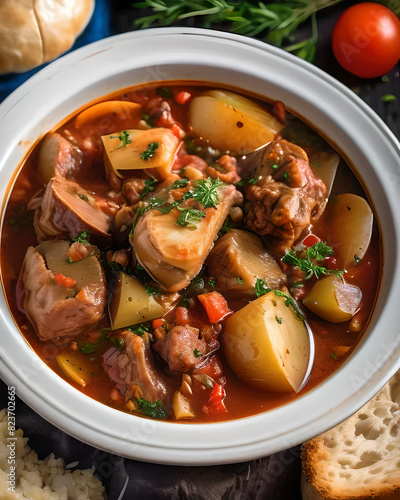 Maltese Rabbit Stew (Stuffat Tal-Fenek)  photo