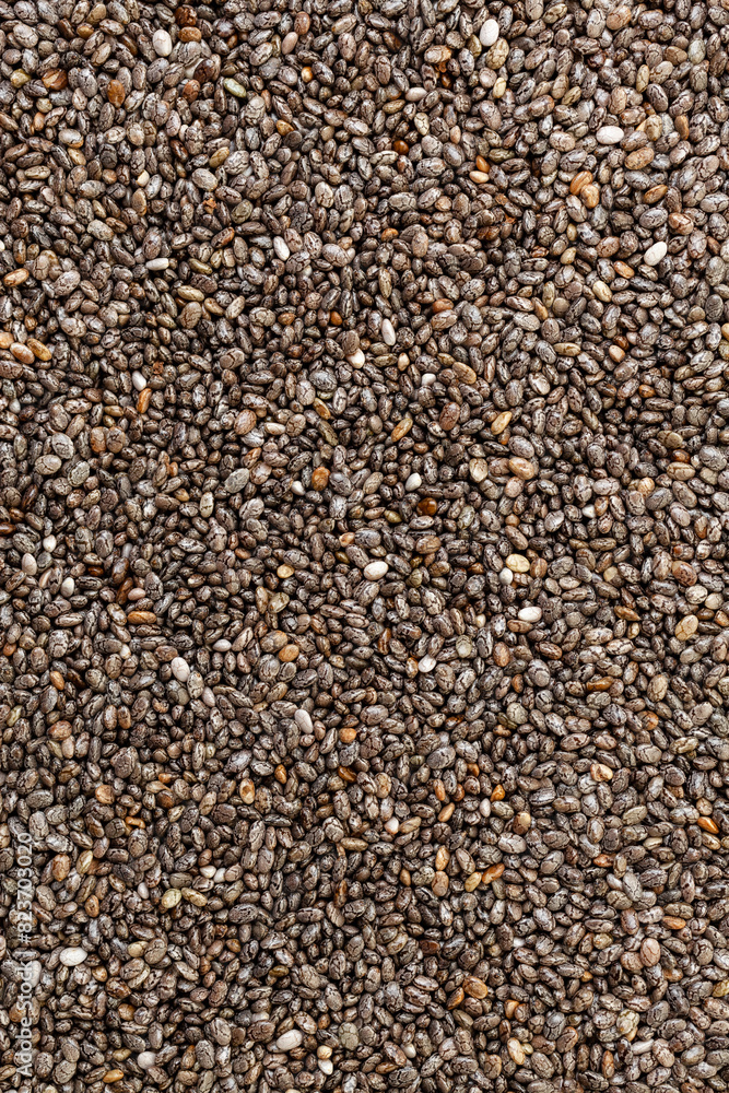 Chia seeds background. Top view Chia seeds background. Top view
