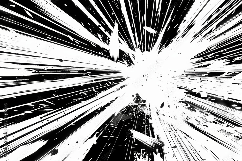 Explosive black and white abstract ink splash Explosive black and white abstract ink splash