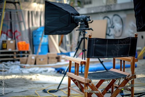 shooting production set
