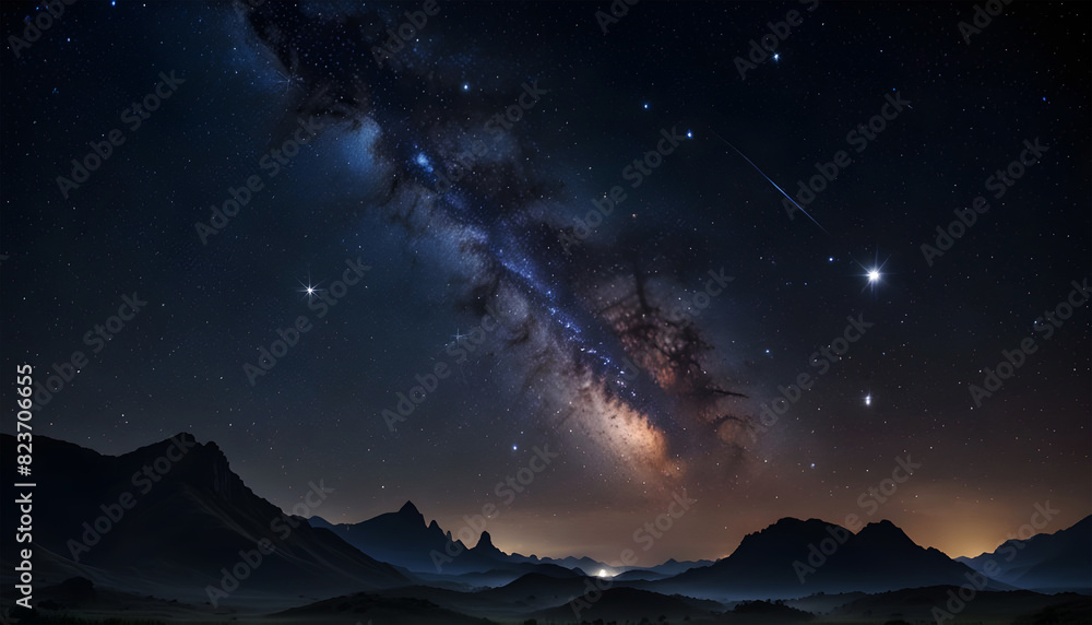 The night sky is full of countless stars. Generative Ai The night sky is full of countless stars. Generative Ai
