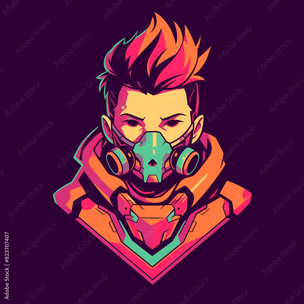 Military soldier character mascot illustration with game concept, vector logo style, e-sport gamer t-shirt design on isolated background Military soldier character mascot illustration with game concept, vector logo style, e-sport gamer t-shirt design on isolated background