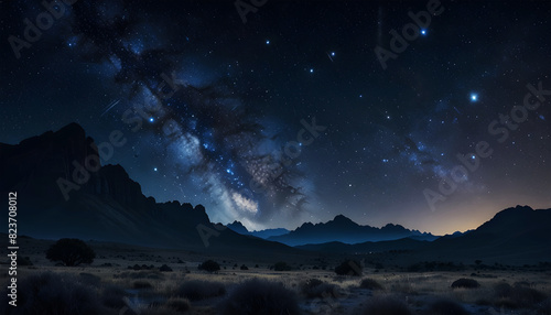 The night sky is full of countless stars. Generative Ai © MDNAJIMODDIN