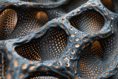 Featuring a close up of black lizard skin, pattern and texture