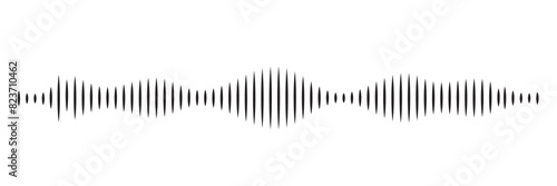 Sound wave decibel audio records icon isolated on a white background.