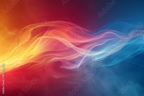 An abstract red, blue and yellow gradient wallpaper