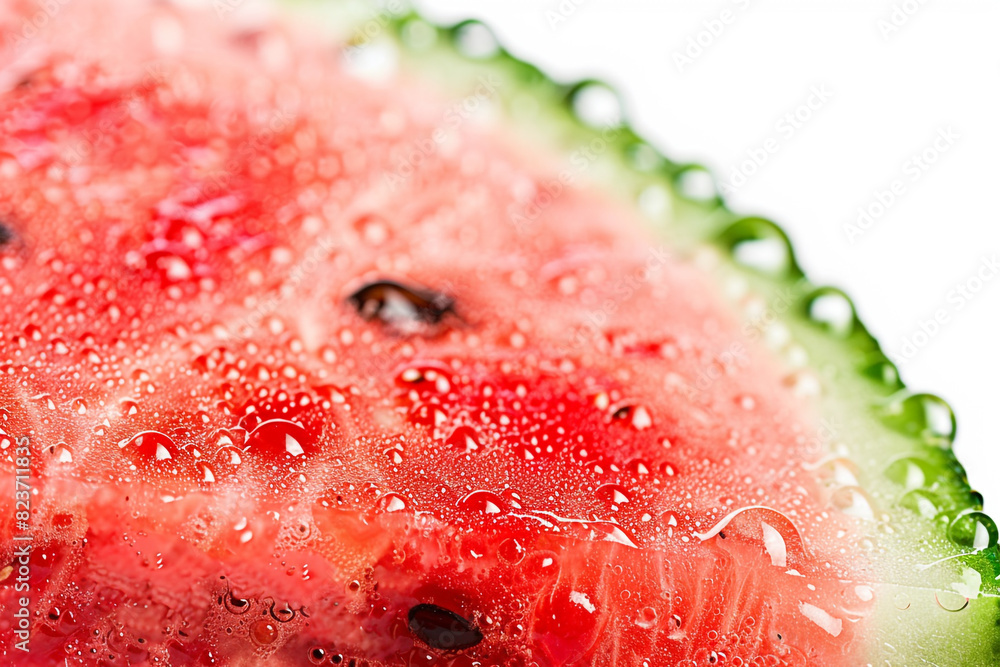 Close-Up Detail of a Fresh Juicy Watermelon Isolated on White Close-Up Detail of a Fresh Juicy Watermelon Isolated on White