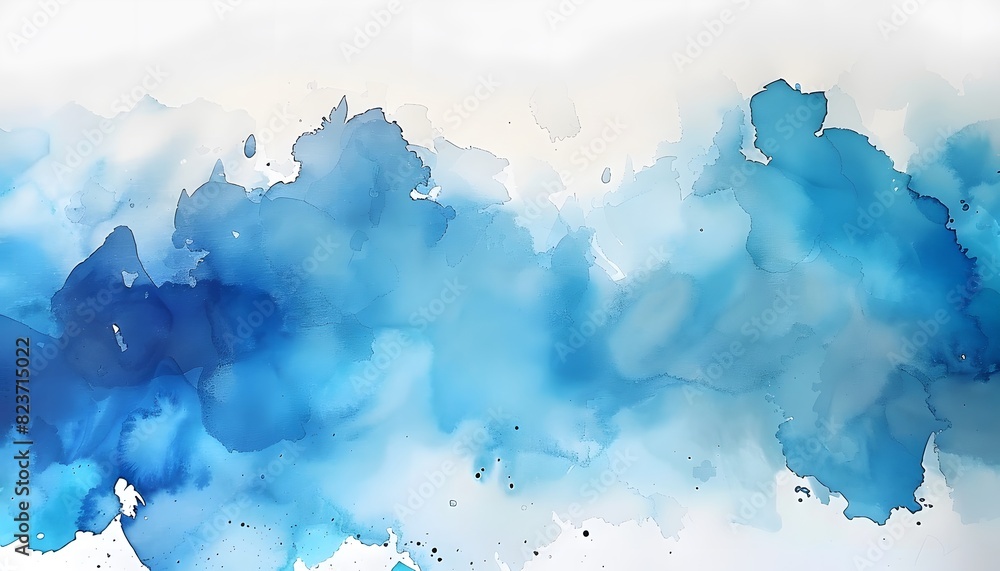 Obraz premium blue watercolor spot on a background
