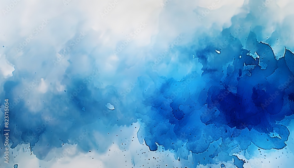 Fototapeta premium blue watercolor spot on a background