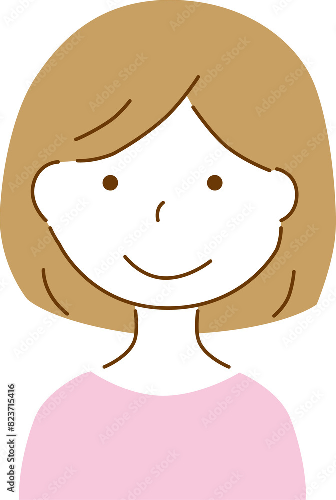 笑顔の若い女性の上半身
笑顔の若い女性の上半身