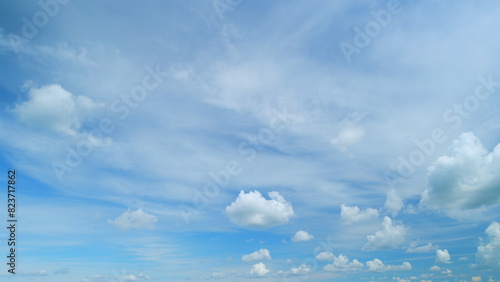 Formation cloud sky scape. Various layers of clouds move in different directions at altitude. Timelapse. photo