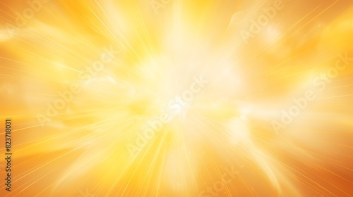 Abstract yellow and white light burst background.