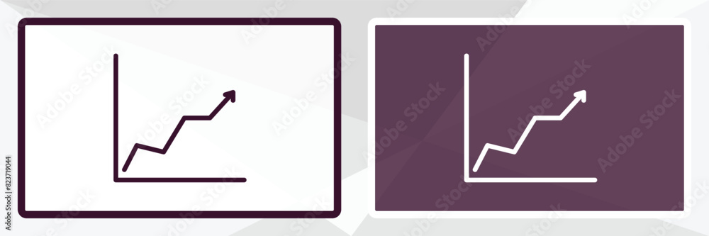 graph outline icon. Linear vector from business concept. Thin line black and white graph icon isolated on white and dark background graph outline icon. Linear vector from business concept. Thin line black and white graph icon isolated on white and dark background