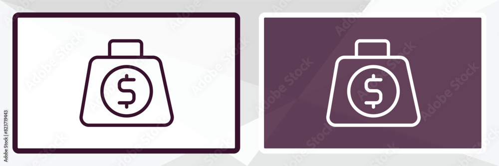 debt outline icon. Linear vector from business concept. Thin line black and white debt icon isolated on white and dark background debt outline icon. Linear vector from business concept. Thin line black and white debt icon isolated on white and dark background