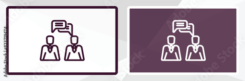 consulting outline icon. Linear vector from business concept. Thin line black and white consulting icon isolated on white and dark background