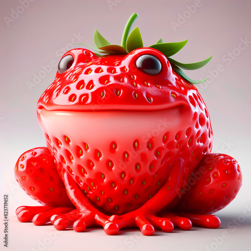 A crossbreed between a strawberry and a frog, or a strawberry-frog. 