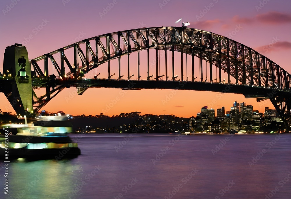 Naklejka premium A view of the Sydney Harbour Bridge